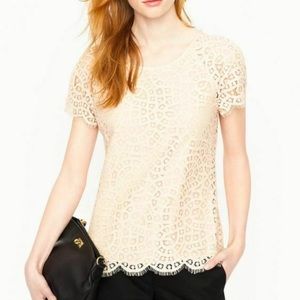 J. Crew Raindrop Lace Top. Size 4.